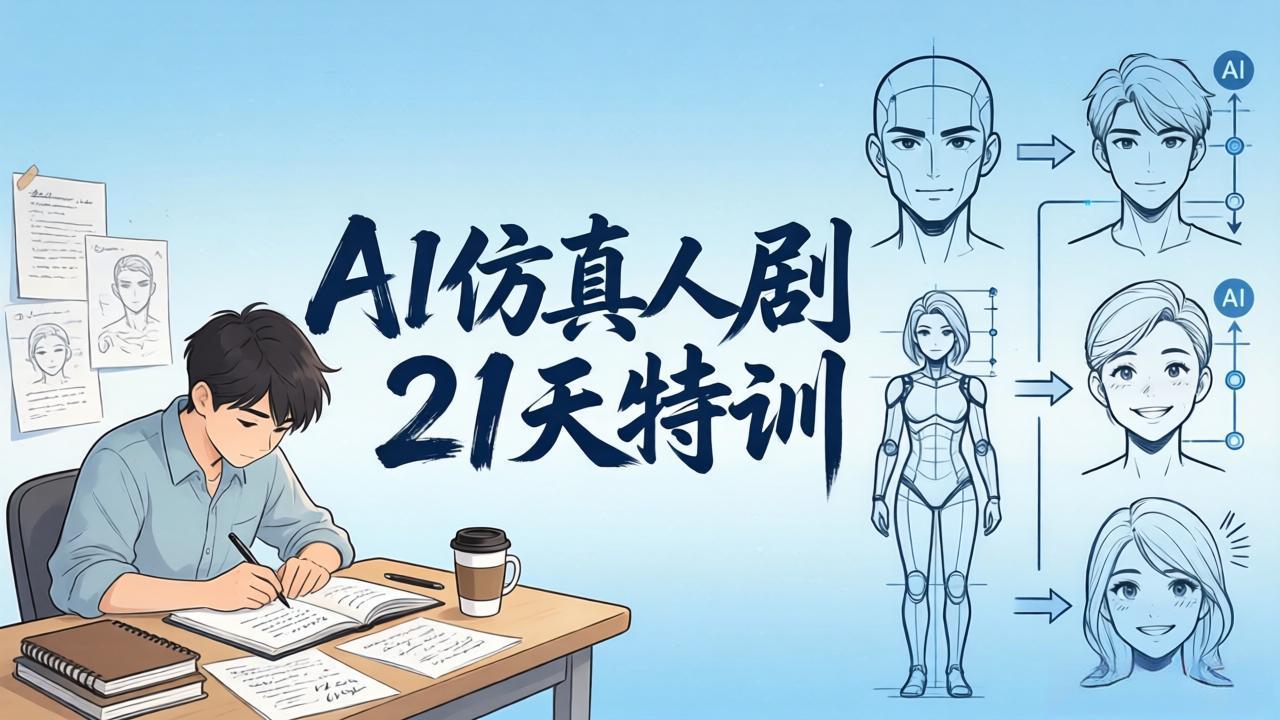 AI仿真人剧21天特训-更新：从剧本到成片全流程实战，掌握角色一致性与变现方法-佳梦网创 - 网创副业项目资源站