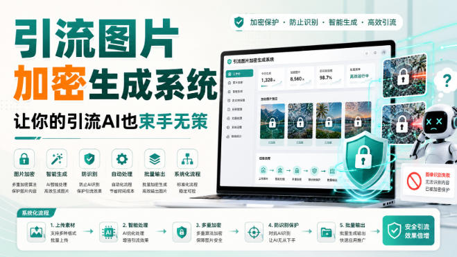 引流图片加密生成系统，让你的引流AI也束手无策-佳梦网创 - 网创副业项目资源站