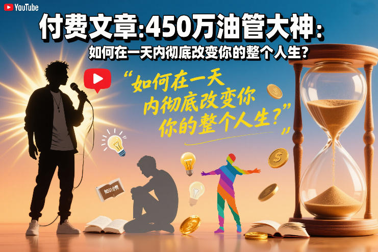 付费文章:450万油管大神:如何在一天内彻底改变你的整个人生?-佳梦网创 - 网创副业项目资源站