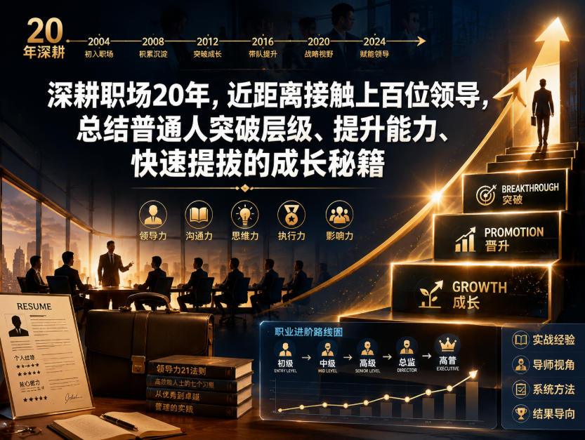 付费文章:深耕职场20年,近距离接触上百位领导,总结普通人突破层级、提升能力、快速提拔的成长秘籍(全网独家干货)-佳梦网创 - 网创副业项目资源站