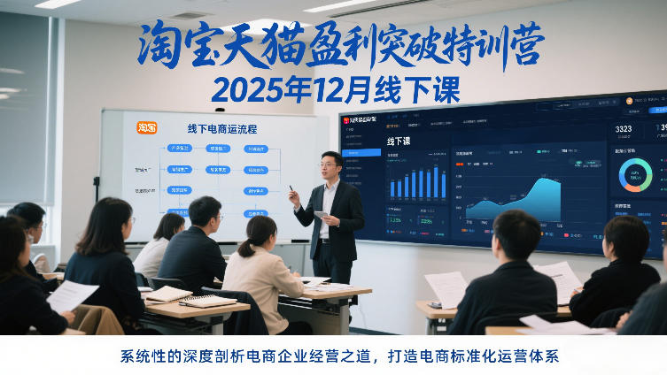 淘宝天猫盈利突破特训营25年12月线下课，系统性的深度剖析电商企业经营之道，打造电商标准化运营体系-佳梦网创 - 网创副业项目资源站
