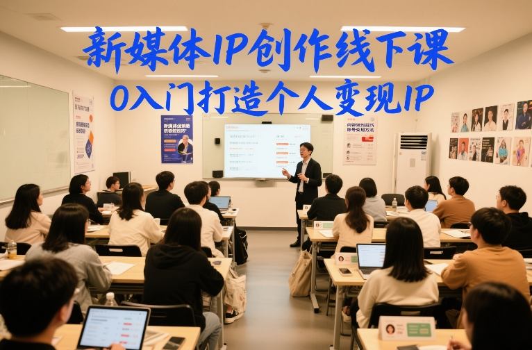 新媒体IP创作线下课，0入门打造个人变现IP - 佳梦网创 - 网创副业项目资源站-佳梦网创 - 网创副业项目资源站