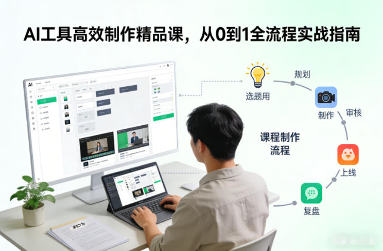 AI工具高效制作精品课，从0到1全流程实战指南 - 佳梦网创 - 网创副业项目资源站-佳梦网创 - 网创副业项目资源站