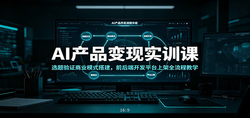 AI产品变现实训课：选题验证商业模式搭建，前后端开发平台上架全流程教学 - 佳梦网创 - 网创副业项目资源站-佳梦网创 - 网创副业项目资源站