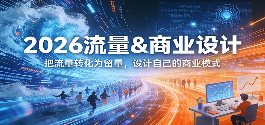 2026流量&商业设计，把流量转化为留量，设计自己的商业模式 - 佳梦网创 - 网创副业项目资源站-佳梦网创 - 网创副业项目资源站