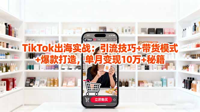 「TikTok出海实战」引流技巧+带货模式+爆款打造，单月变现10万+秘籍 - 佳梦网创 - 网创副业项目资源站-佳梦网创 - 网创副业项目资源站