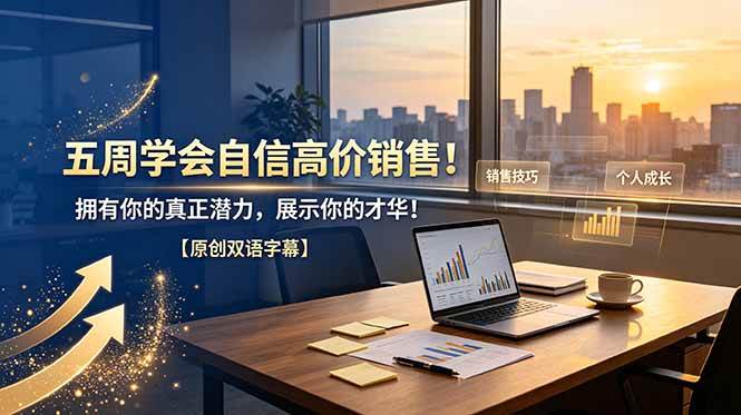(19071期)五周学会自信高价销售!拥有你的真正潜力,展示你的才华!【原创双语字幕】-佳梦网创 - 网创副业项目资源站