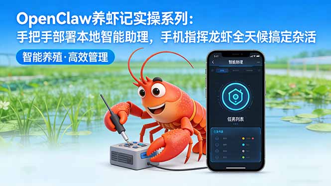 OpenClaw养虾记实操系列：手把手部署本地智能助理，手机指挥龙虾全天候搞定杂活-佳梦网创 - 网创副业项目资源站