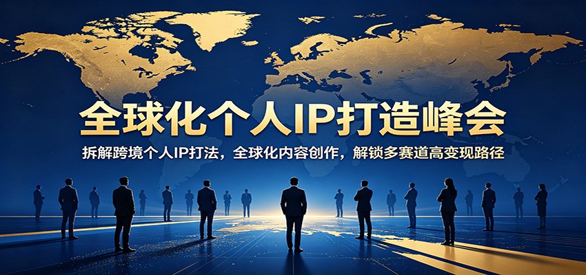 全球化个人IP打造峰会：拆解跨境个人IP打法，全球化内容创作，解锁多赛道高变现路径 - 佳梦网创 - 网创副业项目资源站-佳梦网创 - 网创副业项目资源站