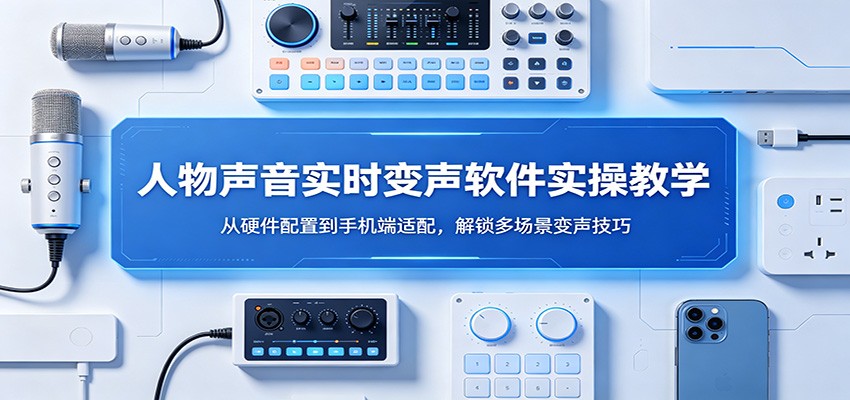 人物声音实时变声软件实操教学：从硬件配置到手机端适配，解锁多场景变声技巧 - 佳梦网创 - 网创副业项目资源站-佳梦网创 - 网创副业项目资源站