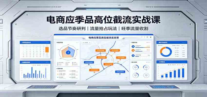 电商应季品高位截流实战课：选品节奏研判，流量抢占玩法，旺季流量收割-佳梦网创 - 网创副业项目资源站