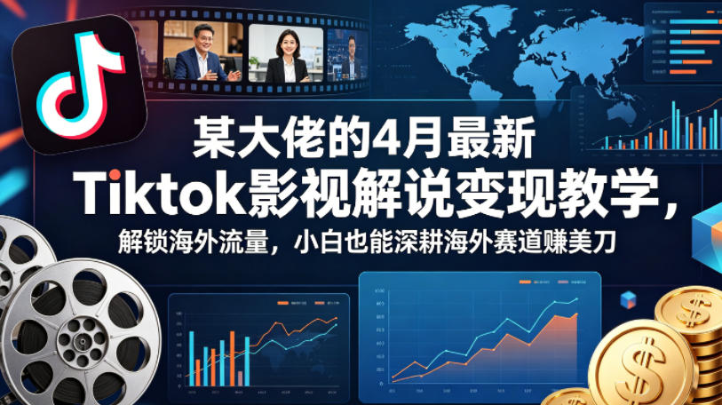 某大佬的4月最新Tiktok影视解说变现教学,解锁海外流量,小白也能深耕海外赛道賺美刀(更新) 某大佬的4月最新Tiktok影视解说变现教学,解锁海外流量,小白也能深耕海外赛道賺美刀(更新)