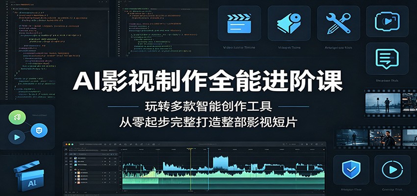 AI影视制作全能进阶课：玩转多款智能创作工具，从零起步完整打造整部影视短片 - 佳梦网创 - 网创副业项目资源站-佳梦网创 - 网创副业项目资源站