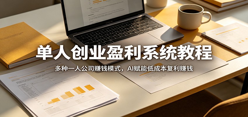 单人创业盈利系统教程：多种一人公司赚钱模式，AI赋能低成本复利赚钱 - 佳梦网创 - 网创副业项目资源站-佳梦网创 - 网创副业项目资源站