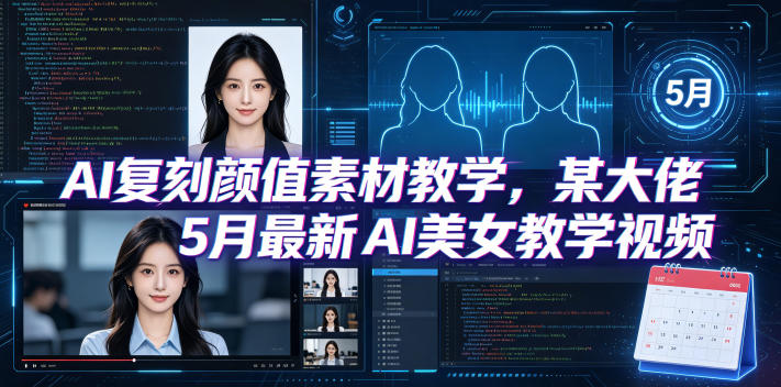 AI复刻颜值素材教学,某大佬5月最新AI美女教学视频,内含4月好物复刻教学-佳梦网创 - 网创副业项目资源站