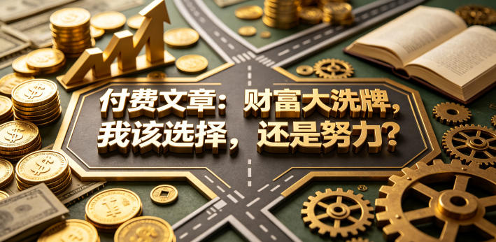 付费文章：财富大洗牌，我该选择，还是努力？-佳梦网创 - 网创副业项目资源站
