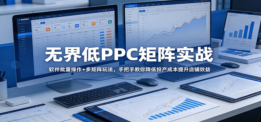 无界低PPC矩阵实战：软件批量操作+多矩阵玩法，手把手教你降低投产成本提升店铺效益 - 佳梦网创 - 网创副业项目资源站-佳梦网创 - 网创副业项目资源站