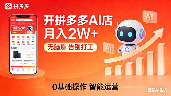 开一家拼多多AI店，月入2W+，无脑赚，告别打工，附SOP手册 - 佳梦网创 - 网创副业项目资源站-佳梦网创 - 网创副业项目资源站