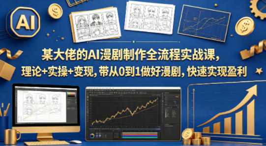 某大佬的AI漫剧制作全流程实战课，理论+实操+变现，带从0到1做好漫剧，快速实现盈利-佳梦网创 - 网创副业项目资源站