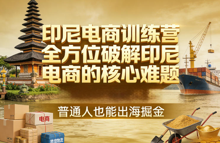 印尼电商训练营，全方位破解印尼电商的核心难题，普通人也能出海掘金 - 佳梦网创 - 网创副业项目资源站-佳梦网创 - 网创副业项目资源站