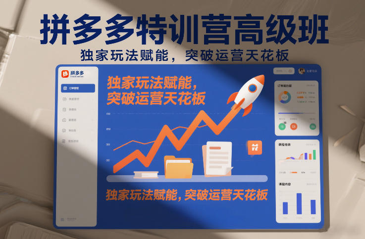 拼多多特训营高阶班,独家玩法赋能,突破运营天花板(更新260915)-佳梦网创 - 网创副业项目资源站