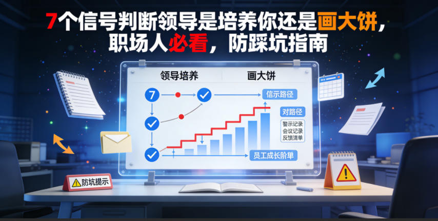 付费文章:7个信号判断领导是培养你还是画大饼,职场人必看,防踩坑指南-佳梦网创 - 网创副业项目资源站