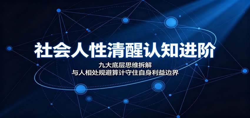 社会人性清醒认知进阶:九大底层思维拆解,与人相处规避算计守住自身利益边界-佳梦网创 - 网创副业项目资源站