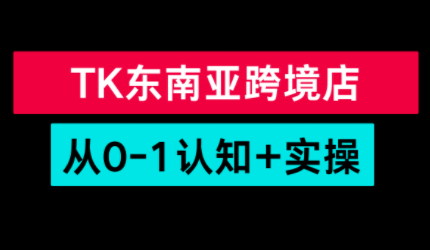 TikTok东南亚跨境从0-1认知实操课 - 佳梦网创 - 网创副业项目资源站-佳梦网创 - 网创副业项目资源站