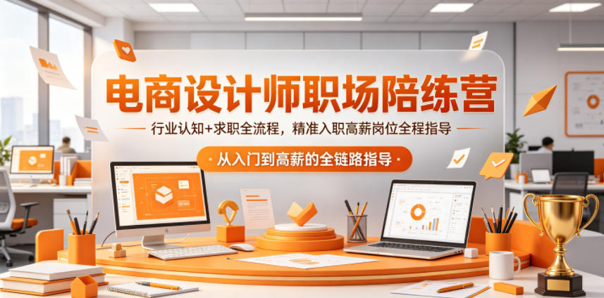 电商设计师职场陪练营,行业认知+求职全流程,精准入职高薪岗位全程指导-佳梦网创 - 网创副业项目资源站