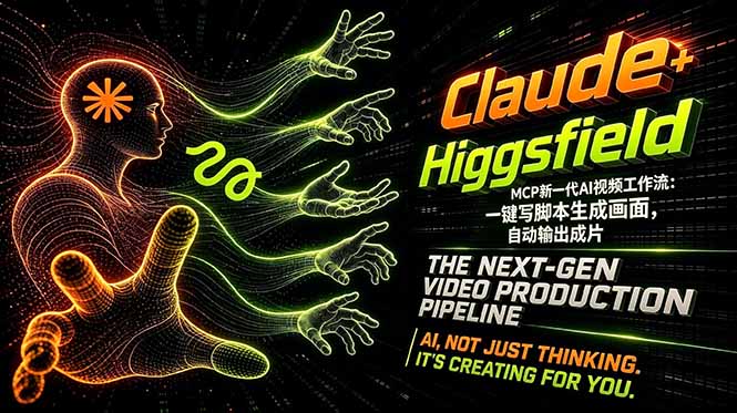 Claude+Higgsfield MCP新一代AI视频工作流：一键写脚本生成画面，自动输出成片 - 佳梦网创 - 网创副业项目资源站-佳梦网创 - 网创副业项目资源站
