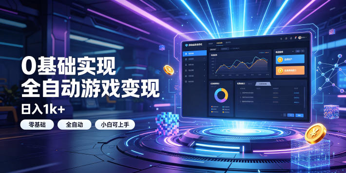 0基础实现全自动游戏变现，日入1k+，小白直接上手搞钱！【揭秘】 - 佳梦网创 - 网创副业项目资源站-佳梦网创 - 网创副业项目资源站