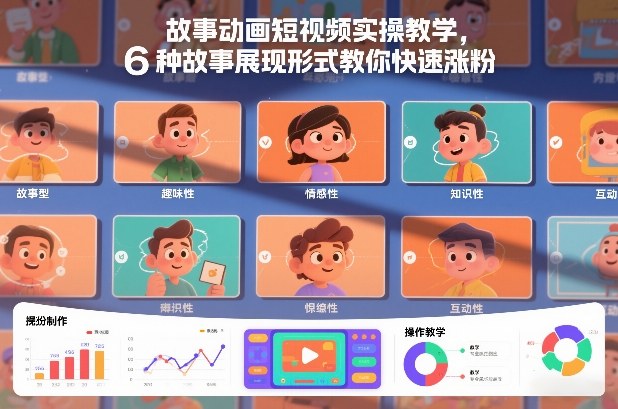 故事动画短视频实操教学，6种故事展现形式教你快速涨粉 - 佳梦网创 - 网创副业项目资源站-佳梦网创 - 网创副业项目资源站