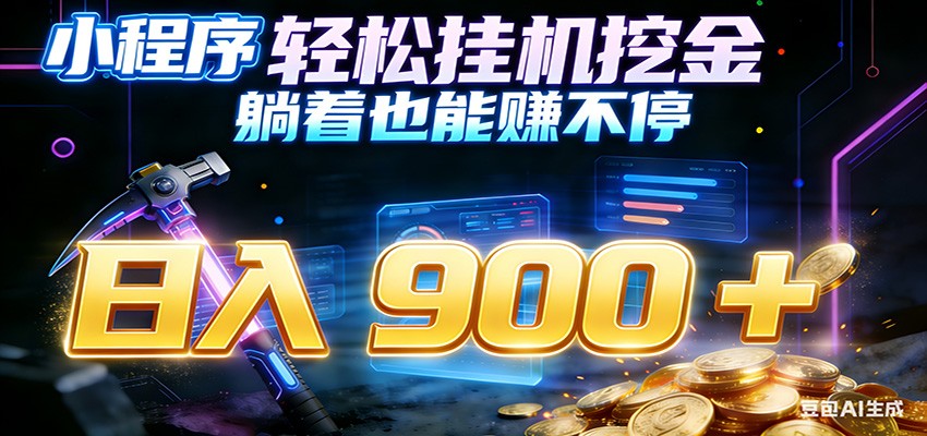 小程序挂机挖金，自动赚金币换现金，多号并行日入900+，轻松搞副业 - 佳梦网创 - 网创副业项目资源站-佳梦网创 - 网创副业项目资源站