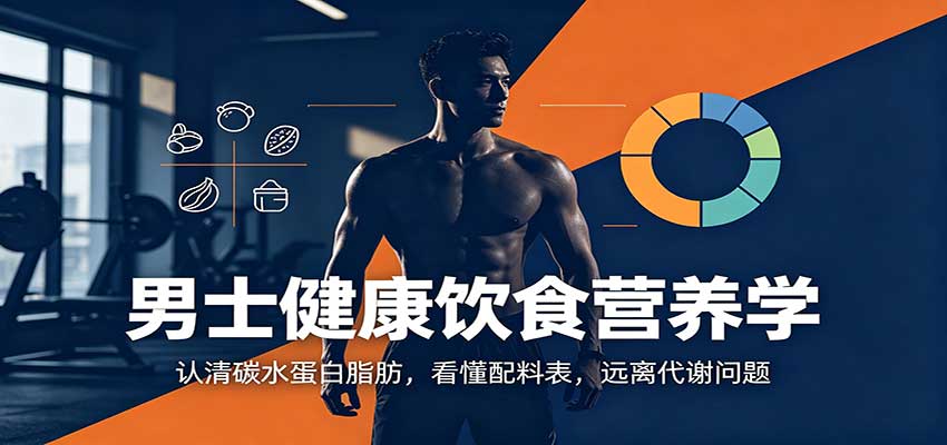 男士健康饮食营养学:认清碳水蛋白脂肪,看懂配料表,远离代谢问题-佳梦网创 - 网创副业项目资源站