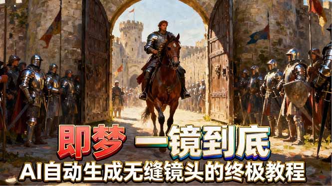 即梦AI一镜到底终极教程，智能补帧+运镜技巧，AI自动生成无缝丝滑长镜头高效出片 - 佳梦网创 - 网创副业项目资源站-佳梦网创 - 网创副业项目资源站