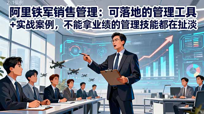 阿里铁军销售管理：可落地的管理工具+实战案例，不能拿业绩的管理都在扯淡-佳梦网创 - 网创副业项目资源站