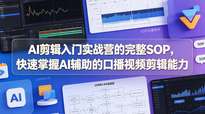 AI剪辑入门实战营的完整SOP，快速掌握AI辅助的口播视频剪辑能力 - 佳梦网创 - 网创副业项目资源站-佳梦网创 - 网创副业项目资源站