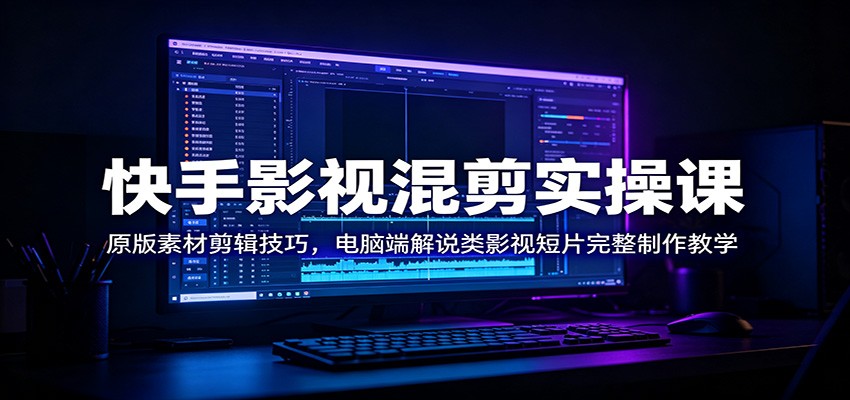 快手影视混剪实操课:原版素材剪辑技巧,电脑端解说类影视短片完整制作教学 快手影视混剪实操课:原版素材剪辑技巧,电脑端解说类影视短片完整制作教学