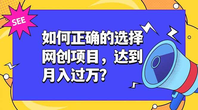 (19176期)如何正确的选择网创项目,达到月入过万?,本课程教你正确选择项目。 (19176期)如何正确的选择网创项目,达到月入过万?,本课程教你正确选择项目。