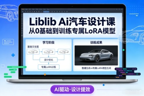 Liblib Ai汽车设计课,从0基础文生图,到教你训练专属设计和风格LoRA模型-佳梦网创 - 网创副业项目资源站