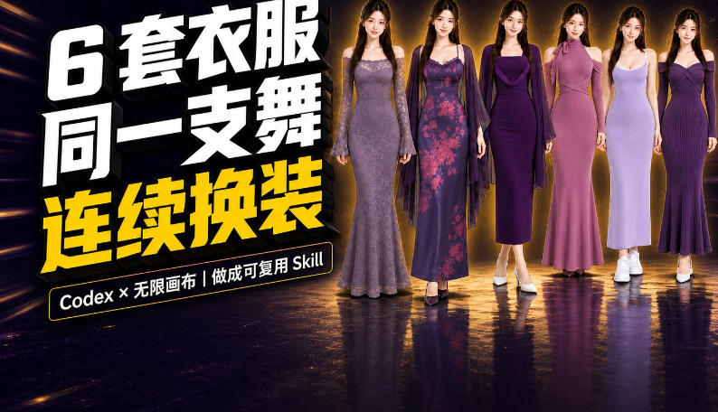 同一支舞,6套衣服按顺序切换:我把服装换装视频做成了一个Skill-佳梦网创 - 网创副业项目资源站