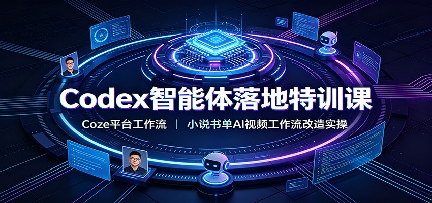 Codex智能体落地特训课：Coze平台工作流，小说书单AI视频工作流改造实操 - 佳梦网创 - 网创副业项目资源站-佳梦网创 - 网创副业项目资源站