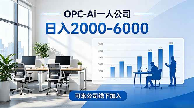 (18809期)2026创业新风口—OPC一人公司模式震撼首发!日收益2000-6000+,项目绿色长久,安全稳健,合… (18809期)2026创业新风口—OPC一人公司模式震撼首发!日收益2000-6000+,项目绿色长久,安全稳健,合…