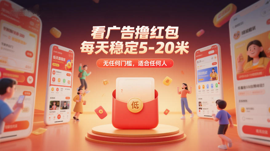 看广告撸红包，每天稳定5-20米，无任何门槛，适合任何人 - 佳梦网创 - 网创副业项目资源站-佳梦网创 - 网创副业项目资源站