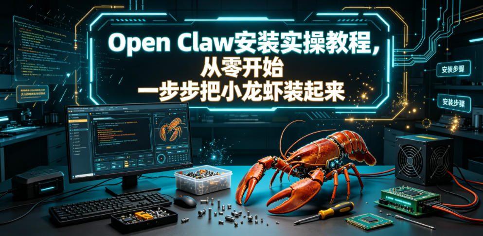 Open Claw安装实操教程,从零开始一步步一步步把小龙虾装起来-佳梦网创 - 网创副业项目资源站