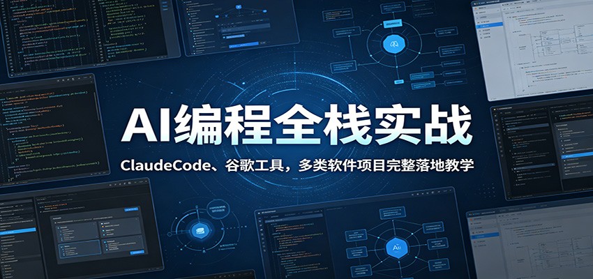 AI编程全栈实战：ClaudeCode、谷歌工具，多类软件项目完整落地教学-佳梦网创 - 网创副业项目资源站