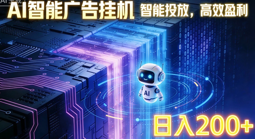 ai智能广告挂机项目，合规挂载广告即可赚取收益，单日收益可达400～500+ - 佳梦网创 - 网创副业项目资源站-佳梦网创 - 网创副业项目资源站