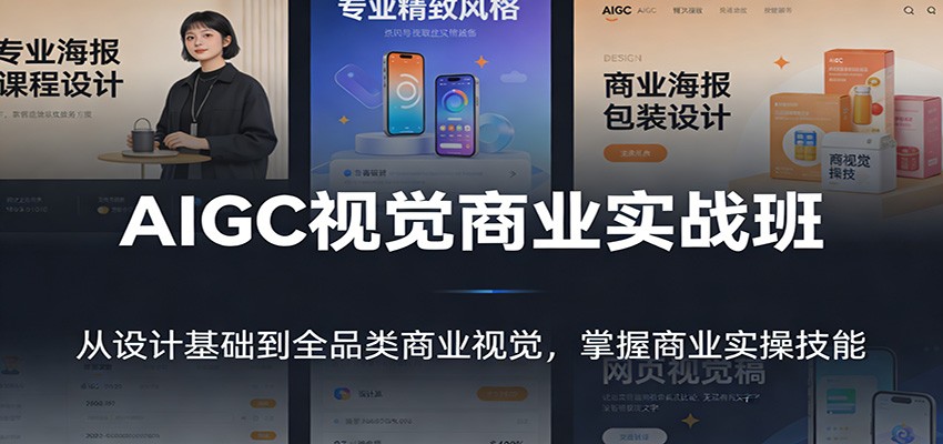 AIGC视觉商业实战班：从设计基础到全品类商业视觉，掌握商业实操技能 - 佳梦网创 - 网创副业项目资源站-佳梦网创 - 网创副业项目资源站