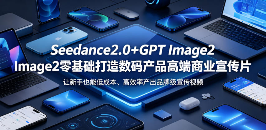 Seedance2.0+GPT Image2零基础打造数码产品高端商业宣传片,让新手也能低成本、高效率产出品牌级宣传视频-佳梦网创 - 网创副业项目资源站