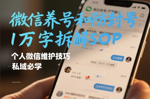 微信养号和防封号1万字拆解SOP，个人微信维护技巧，私域必学【文档】 - 佳梦网创 - 网创副业项目资源站-佳梦网创 - 网创副业项目资源站